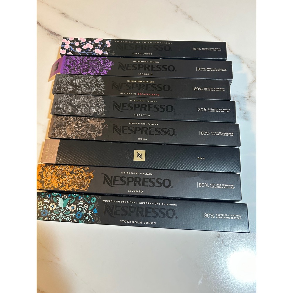 Nespresso Original Line Coffee Pods Variety Pack 8 Sleeves 80 Capsules Assorted